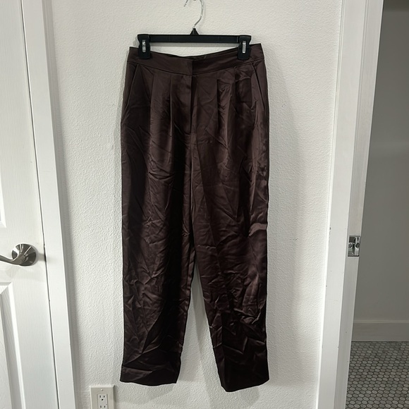 GENERATION LOVE PORTIA SATIN PANTS IN ESPRESSO, NWT - Picture 10 of 14